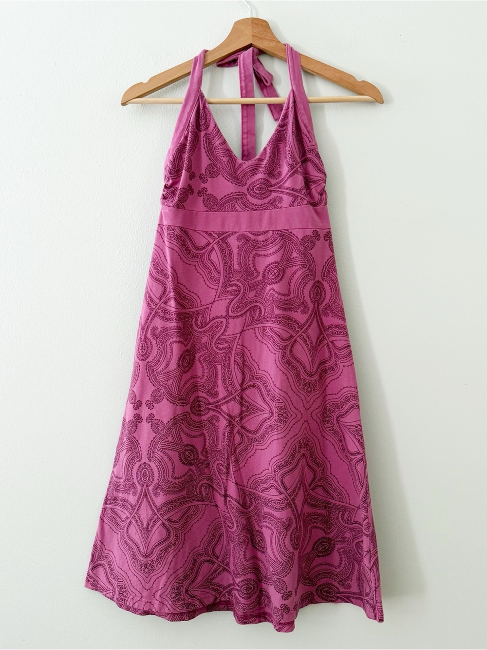 Patagonia Dress Womens Paisley Halter Dress Y2K Organic Cotton Blend small